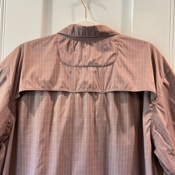 Columbia Men's Omni-Shade Short Sleeve Shirt Brown XL - Picture 8 of 10